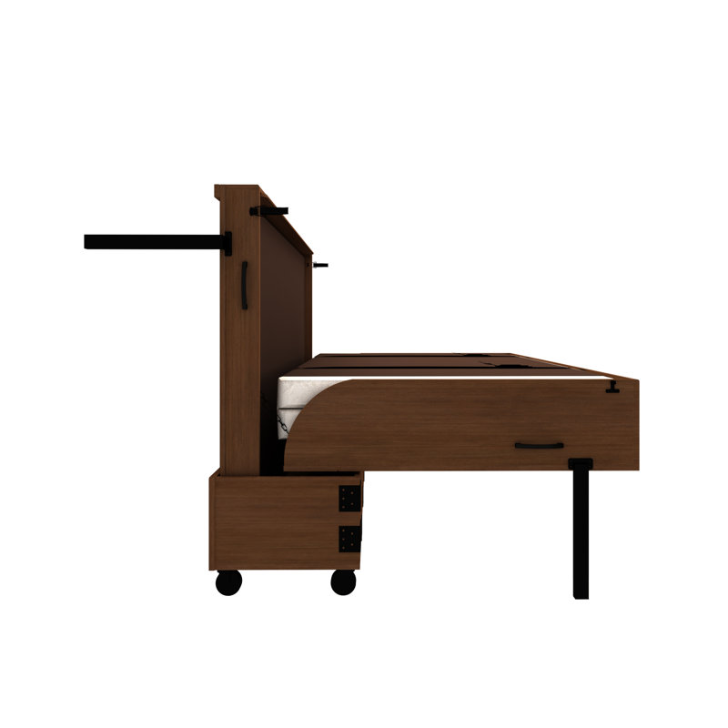 Foundry Select Ambrosia Queen Solid Wood Mobile Murphy Bed with